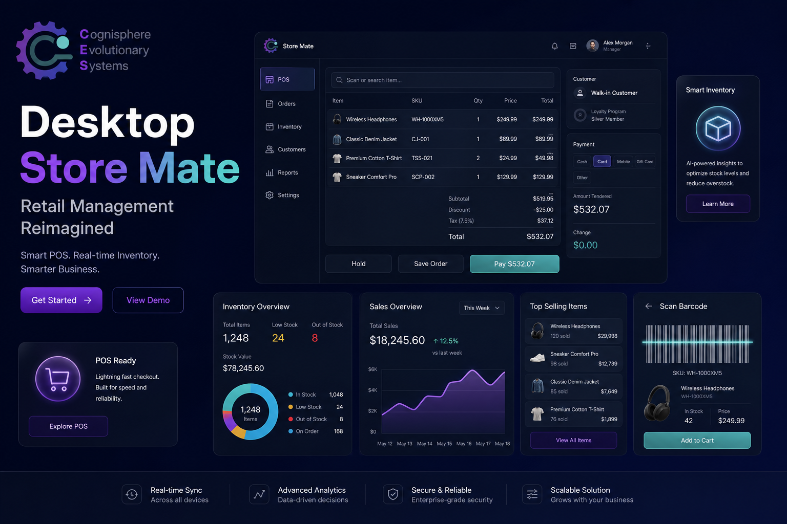 Store Mate retail POS and inventory management dashboard